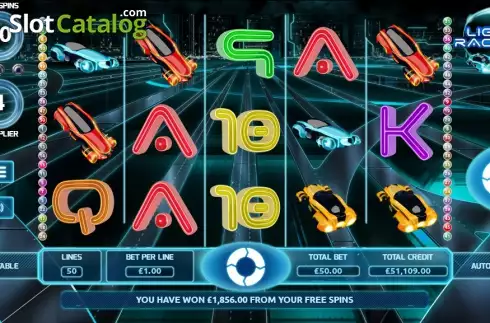 Скрин6. Light Racers слот