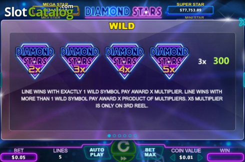 Скрин3. Diamond Stars слот