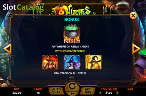 Скрин7. 3 Witches (The Stars Group) слот