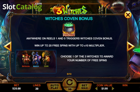 Скрин8. 3 Witches (The Stars Group) слот
