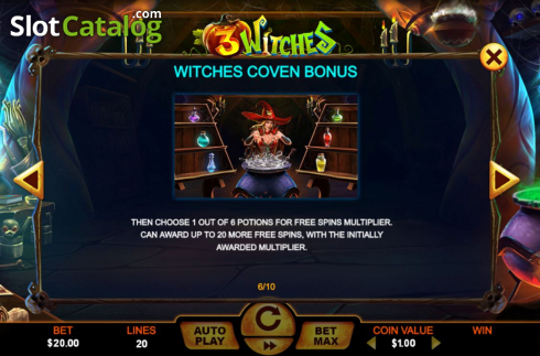 Скрин9. 3 Witches (The Stars Group) слот