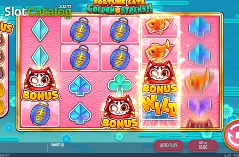 Скрин4. Fortune Cats Golden Stacks слот