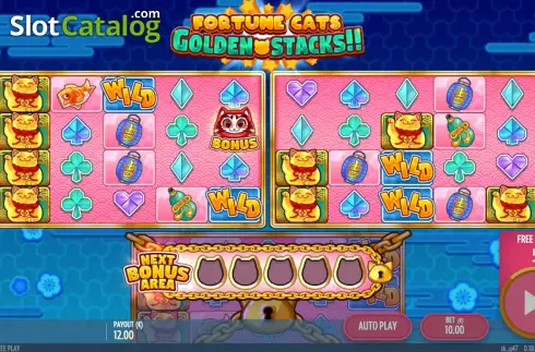 Скрин9. Fortune Cats Golden Stacks слот