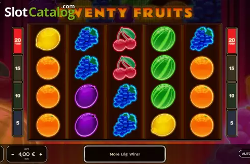 Скрин2. Twenty Fruits слот