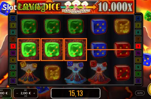 Скрин3. Lava Dice слот