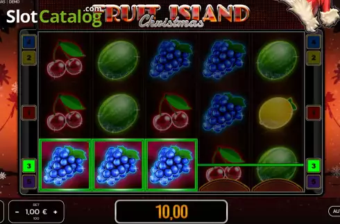 Скрин3. Fruit Island Christmas слот