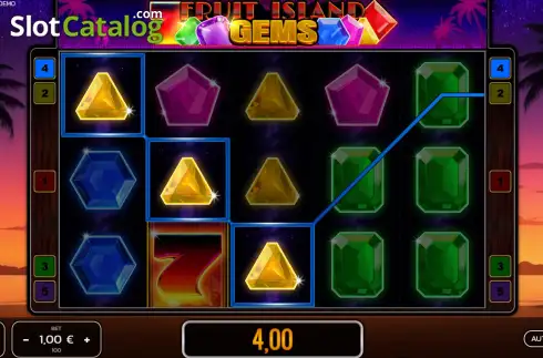 Скрин3. Fruit Island Gems слот