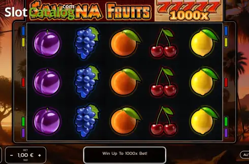 Скрин2. Savana Fruits слот
