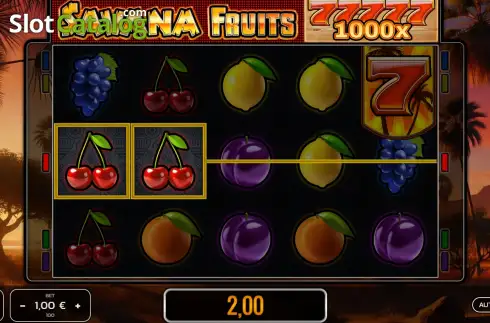 Скрин3. Savana Fruits слот