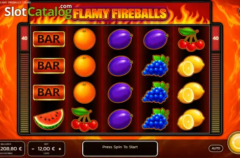 Скрин2. Flamy Fireballs слот