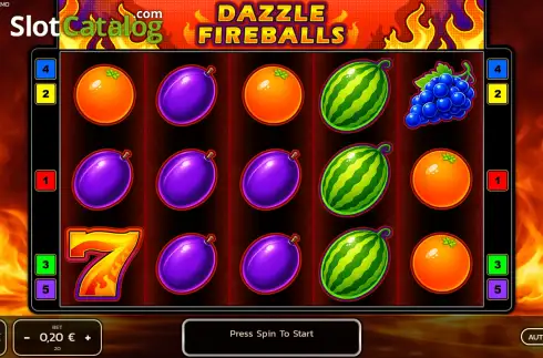 Скрин2. Dazzle Fireballs слот