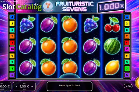Скрин2. Fruturistic Sevens слот