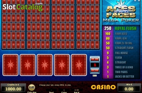 Скрин2. Aces & Faces Mega Poker слот