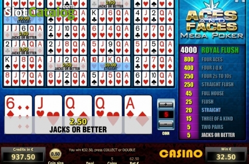 Скрин4. Aces & Faces Mega Poker слот