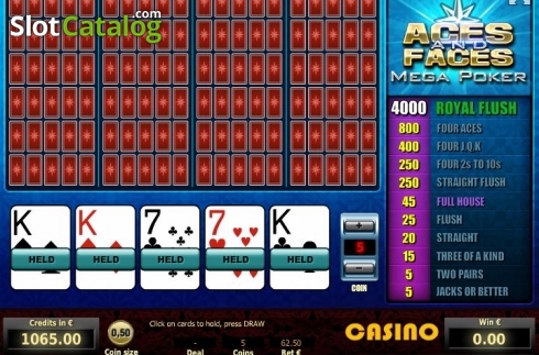 Скрин5. Aces & Faces Mega Poker слот