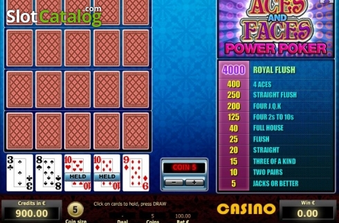 Скрин3. Aces and Faces 4 Hand Poker слот