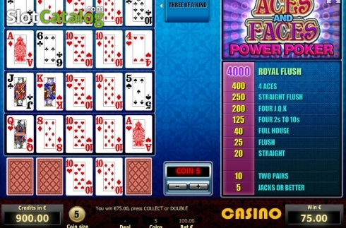 Скрин4. Aces and Faces 4 Hand Poker слот