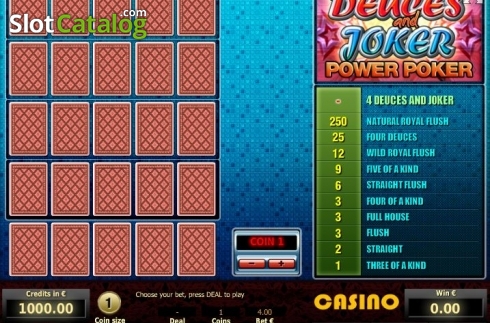 Скрин2. Deuces and Joker 4 Hand Poker слот