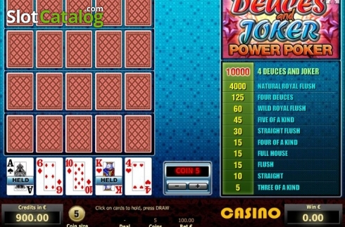 Скрин3. Deuces and Joker 4 Hand Poker слот