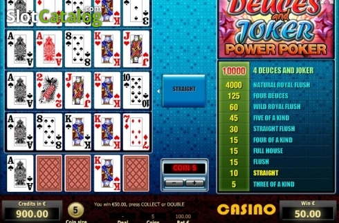 Скрин4. Deuces and Joker 4 Hand Poker слот