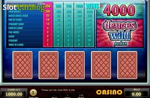 Скрин2. Deuces Wild Poker (Tom Horn Gaming) слот