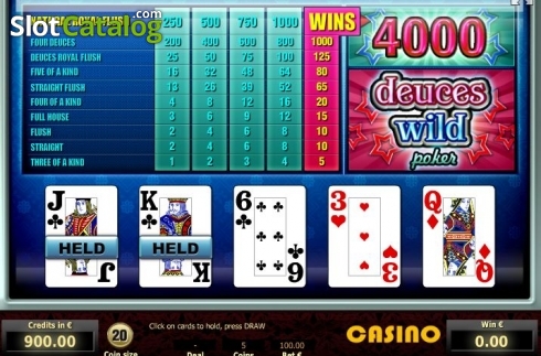 Скрин3. Deuces Wild Poker (Tom Horn Gaming) слот