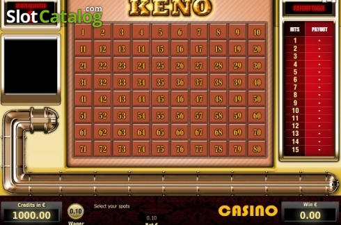 Скрин2. Keno (Tom Horn Gaming) слот