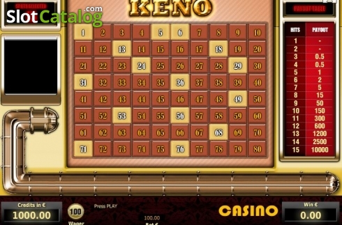 Скрин3. Keno (Tom Horn Gaming) слот
