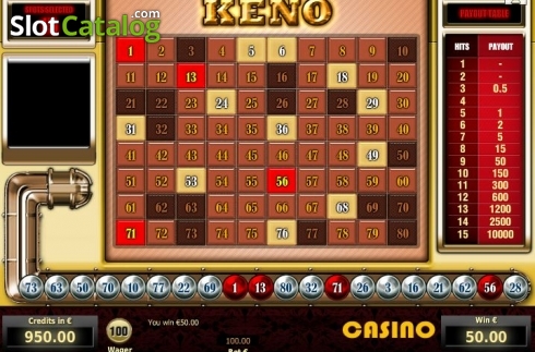 Скрин4. Keno (Tom Horn Gaming) слот