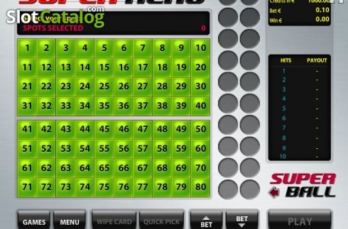 Скрин2. Super Keno (Tom Horn Gaming) слот