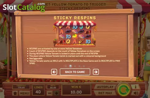 Скрин4. La Tomatina (Tom Horn Gaming) слот