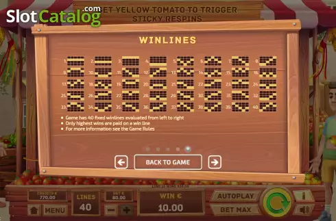 Скрин8. La Tomatina (Tom Horn Gaming) слот