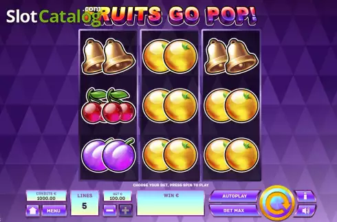 Скрин2. Fruits Go Pop слот