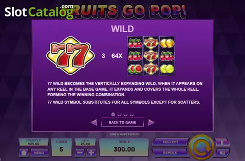 Скрин5. Fruits Go Pop слот