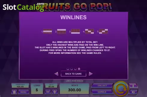 Скрин8. Fruits Go Pop слот