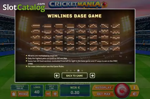 Скрин8. Cricket Mania слот