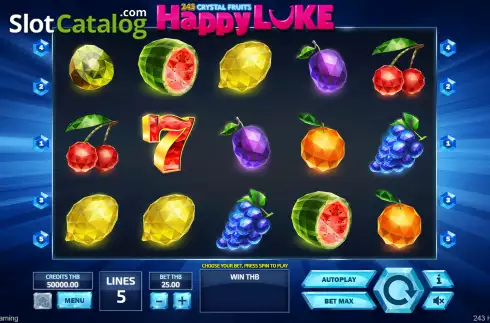 Скрин2. 243 Crystal Fruits HappyLuke слот