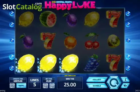 Скрин3. 243 Crystal Fruits HappyLuke слот
