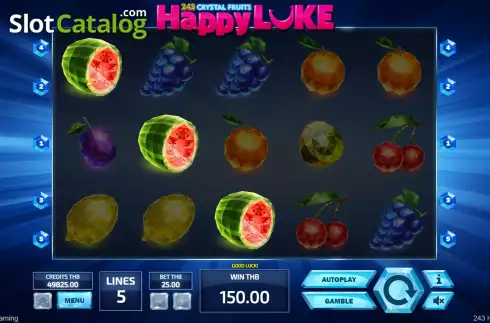 Скрин4. 243 Crystal Fruits HappyLuke слот