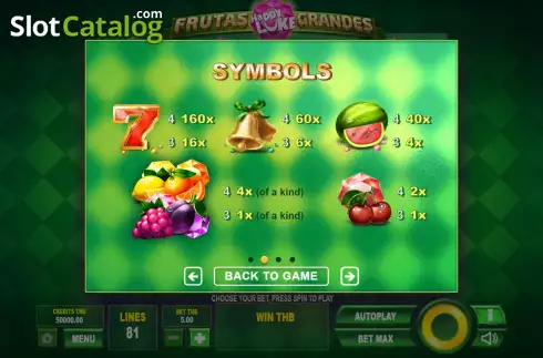 Скрин9. 81 Frutas Grandes HappyLuke слот