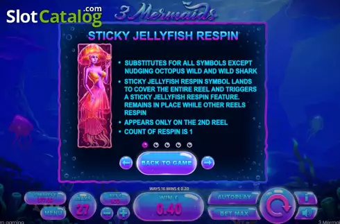 Скрин5. 3 Mermaids слот