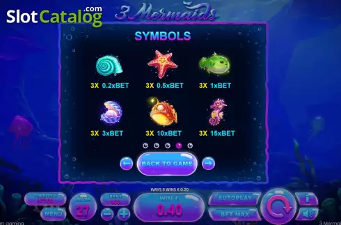 Скрин8. 3 Mermaids слот