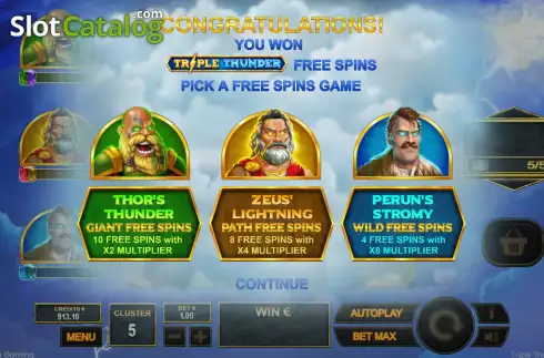 Скрин5. Triple Thunder слот