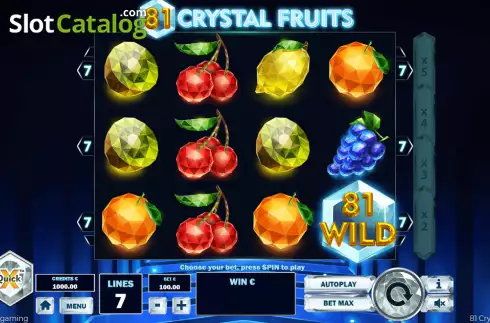 Скрин2. 81 Crystal Fruits слот