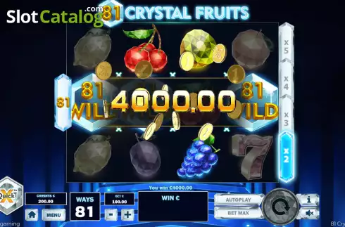 Скрин4. 81 Crystal Fruits слот