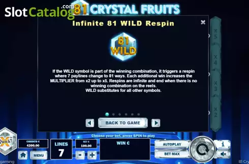 Скрин6. 81 Crystal Fruits слот