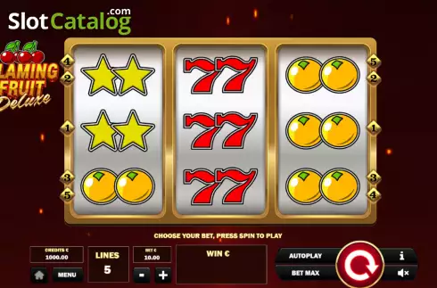 Скрин2. Flaming Fruit Deluxe слот