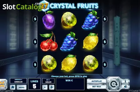Скрин2. 27 Crystal Fruits слот