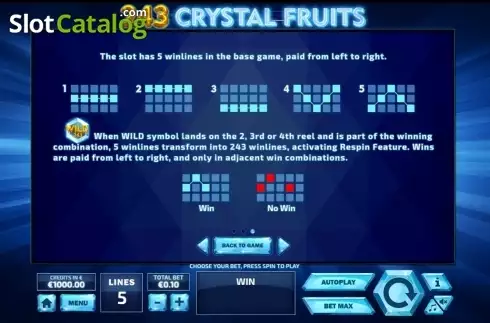 Скрин4. 243 Crystal Fruits слот