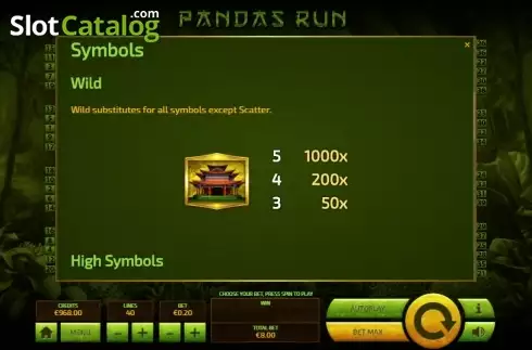 Скрин8. Panda's Run слот